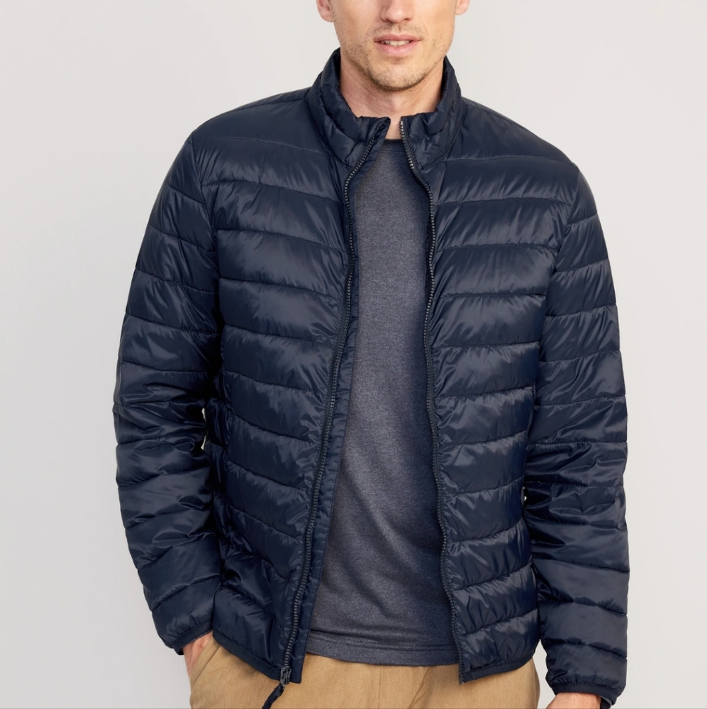 Heavy Old Navy Quilted Navy Blue Men's Puffer Vest Size XXL